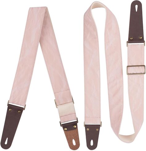 Hennaja Adjustable Guitar Strap Includes 2 Strap Locks & 2 Matching Picks & 1 Picks Holder & 1 leather Strap Button. in Saudi Arabia