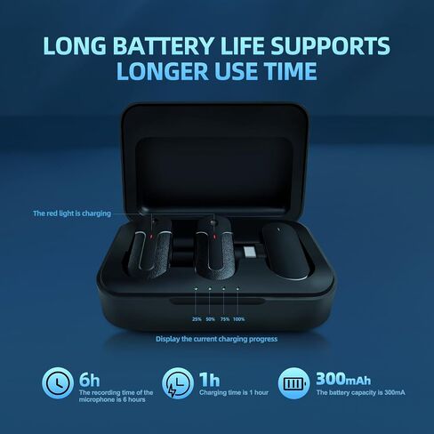 2 حزمة من ميكروفونات Lavalier اللاسلكية لأجهزة iPhone وiPad وAndroid والكاميرا وميكروفون صغير مع تقليل الضوضاء وجودة صوت واضحة للغاية لتسجيل الفيديو ومدونة الفيديو ويوتيوب وتيك توك in Saudi Arabia