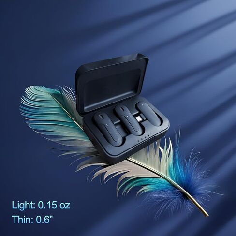 2 حزمة من ميكروفونات Lavalier اللاسلكية لأجهزة iPhone وiPad وAndroid والكاميرا وميكروفون صغير مع تقليل الضوضاء وجودة صوت واضحة للغاية لتسجيل الفيديو ومدونة الفيديو ويوتيوب وتيك توك in Saudi Arabia