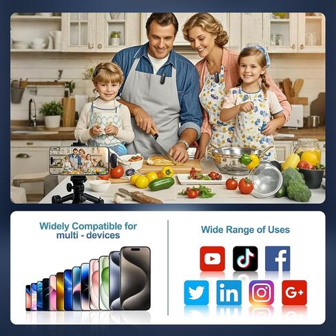 2 حزمة من ميكروفونات Lavalier اللاسلكية لأجهزة iPhone وiPad وAndroid والكاميرا وميكروفون صغير مع تقليل الضوضاء وجودة صوت واضحة للغاية لتسجيل الفيديو ومدونة الفيديو ويوتيوب وتيك توك in Saudi Arabia