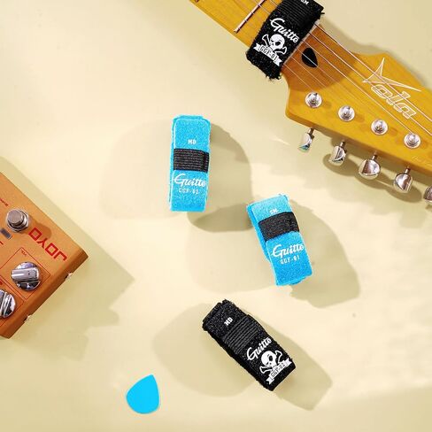 GUITTO Guitar String Mute Dampener Guitar Noise Reducer Dampener Universal Guitar Fretboard Muting Wraps Fit for Electric Wood Acoustic Guitar Bass Musical Instruments Accessory in Saudi Arabia