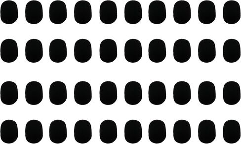 40PCS 30x22x8mm Lavalier Headset Mic Foam Cover Microphone Foam Windscreen Mic Cover for Gaming Headset Aviation Headset Podium Microphone in Saudi Arabia