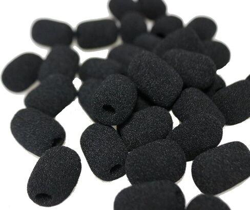 40PCS 30x22x8mm Lavalier Headset Mic Foam Cover Microphone Foam Windscreen Mic Cover for Gaming Headset Aviation Headset Podium Microphone in Saudi Arabia
