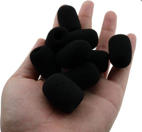 40PCS 30x22x8mm Lavalier Headset Mic Foam Cover Microphone Foam Windscreen Mic Cover for Gaming Headset Aviation Headset Podium Microphone in Saudi Arabia