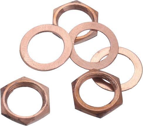 MECCANIXITY 3 Set Guitar Nuts and Washers 3/8" Guitar Input Output Jack Socket Nuts Copper for Guitar Bass in Saudi Arabia