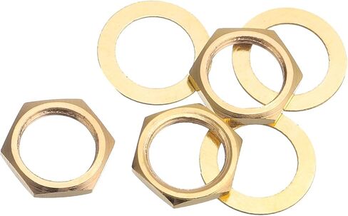 MECCANIXITY 3 Set Guitar Nuts and Washers 3/8" Guitar Input Output Jack Socket Nuts Copper for Guitar Bass in Saudi Arabia