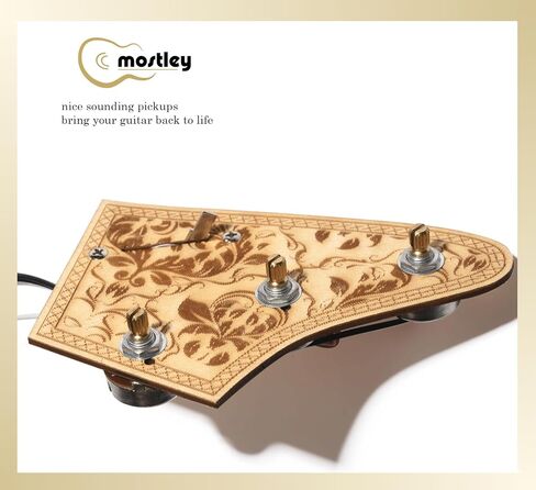 MOSTLEY Prewired 𝗚𝘂𝗶𝘁𝗮𝗿 𝗪𝗶𝗿𝗶𝗻𝗴 𝗞𝗶𝘁, Presoldered Control Plate for Guitars Equipped with Triple Single Coil Pickups, Robust 5-way Switch Orange Capacitor Large Potentiometers Included in Saudi Arabia
