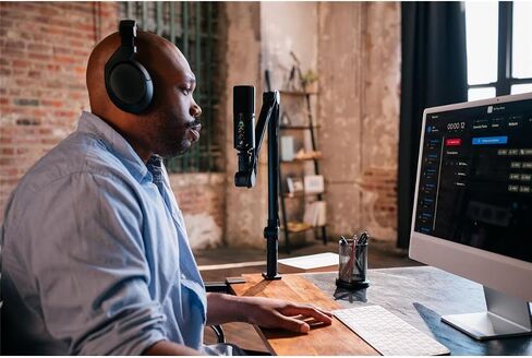 مجموعة تدفق ميكروفون Sennheiser Profile Cardioid Condenser USB-C مع مرشح H&A Pop مع معقوفة ومقبض قابل للتعديل (مشبك)، سماعات رأس مغلقة من الخلف TAPH100 in Kuwait