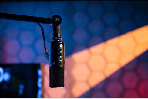 مجموعة تدفق ميكروفون Sennheiser Profile Cardioid Condenser USB-C مع مرشح H&A Pop مع معقوفة ومقبض قابل للتعديل (مشبك)، سماعات رأس مغلقة من الخلف TAPH100 in Kuwait