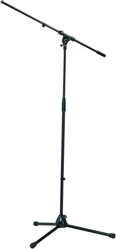 K&M König & Meyer 21020.500.55 Tripod Microphone Stand with Fixed Length Boom Arm | Professional Grade for All Musicians | Heavy Duty Folding Leg Base | German Made Black in Saudi Arabia