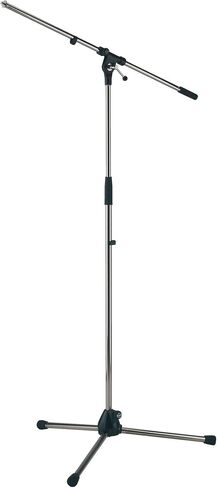K&M König & Meyer 21020.500.55 Tripod Microphone Stand with Fixed Length Boom Arm | Professional Grade for All Musicians | Heavy Duty Folding Leg Base | German Made Black in Saudi Arabia