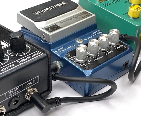 1/4 Mono TS Guitar Effects Pedal Patch 6"" Cables (2), Black in Kuwait