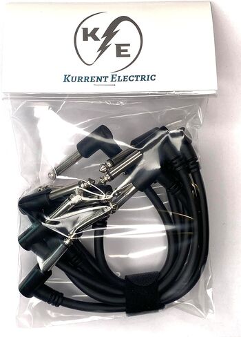 1/4 Mono TS Guitar Effects Pedal Patch 6"" Cables (2), Black in Kuwait