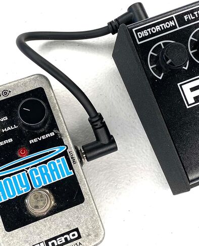 1/4 Mono TS Guitar Effects Pedal Patch 6"" Cables (2), Black in Kuwait