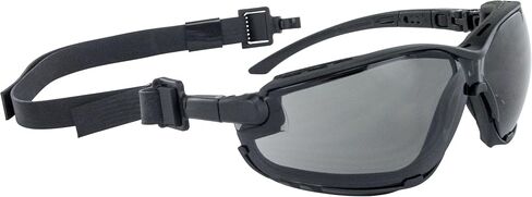 SAS Safety Corp Gloggles All-in-One Safety Goggles and Glasses, Anti-fog, Scratch Resistant, High Impact Resistant ANSI Z87.1+ , Polycarbonate Gray Lens Safety Goggle with Foam Padding for Snug Fit in Saudi Arabia