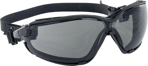SAS Safety Corp Gloggles All-in-One Safety Goggles and Glasses, Anti-fog, Scratch Resistant, High Impact Resistant ANSI Z87.1+ , Polycarbonate Gray Lens Safety Goggle with Foam Padding for Snug Fit in Saudi Arabia