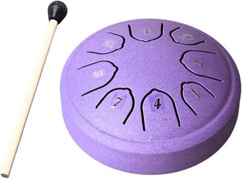 Rain Drum for Outside Mini Steel Tongue Drum Rain Chime 4.5 Inches 8 Notes Waterproof Handpan Drum Healing Instrument for Yoga, Meditation, Music Therapy for All Ages (Green) in Saudi Arabia
