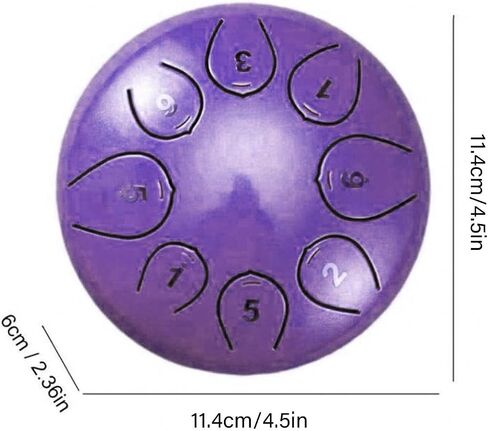 Rain Drum for Outside Mini Steel Tongue Drum Rain Chime 4.5 Inches 8 Notes Waterproof Handpan Drum Healing Instrument for Yoga, Meditation, Music Therapy for All Ages (Green) in Saudi Arabia