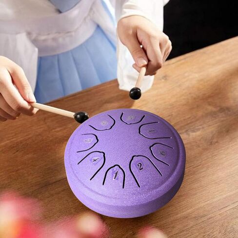Rain Drum for Outside Mini Steel Tongue Drum Rain Chime 4.5 Inches 8 Notes Waterproof Handpan Drum Healing Instrument for Yoga, Meditation, Music Therapy for All Ages (Green) in Saudi Arabia