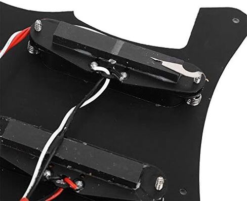 11 Holes Prewired Loaded Pickguard,Electric Guitar SSH Humbuckers Pickguard for Electric Guitar (Black Pearl) in Saudi Arabia
