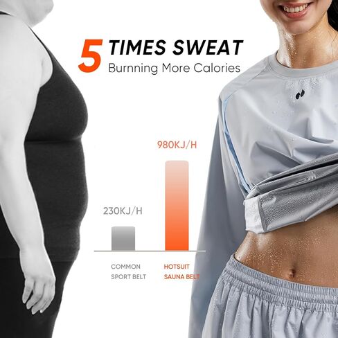 HOTSUIT Sauna Suit Women Durable Gym Exercise Workout Sauna Jacket Pants Sweat Suits in Kuwait