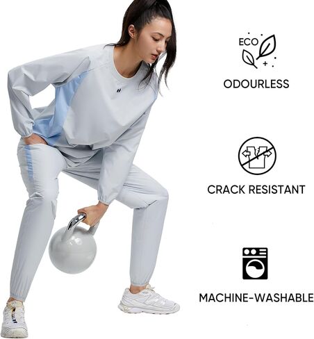 HOTSUIT Sauna Suit Women Durable Gym Exercise Workout Sauna Jacket Pants Sweat Suits in Kuwait