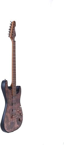 Guyker Full Size Electric Guitar 6 String Solid Body F-ST Strat Style - Right Handed Tuners, SSS Pickups, Potentiometer Knobs, for Beginner Intermediate & Pro Players(Ancient Bronze, Skeleton Surface) in Saudi Arabia