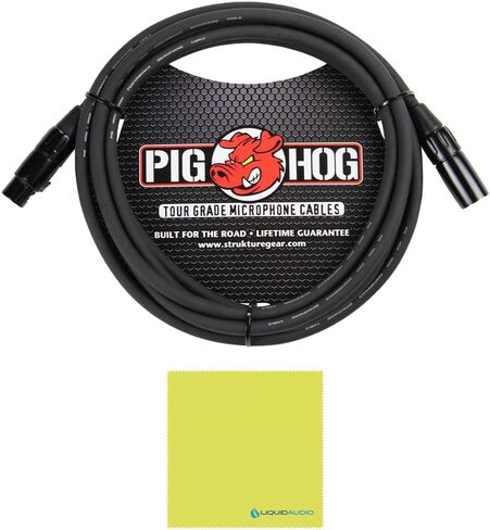 حزمة ميكروفون Liquid Audio Audio Technica PRO44 ProPoint® Condenser Boundary مع كابل ميكروفون Pig Hog PHM10 مقاس 8 مم وقماش تلميع in Saudi Arabia