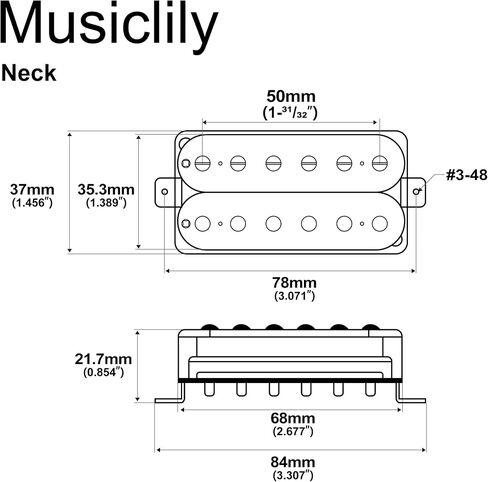 Artec HBA115 Alnico 5 Uncovered Humbucker Electric Guitar Bridge Pickup 16.8K, Black in Saudi Arabia