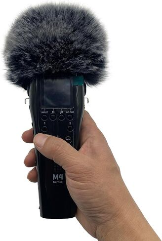 فلتر Dead Cat Pop مناسب لـ ZOOM M4 مفيد ومسجل محمول فروي وغطاء إسفنجي للزجاج الأمامي وميكروفون رغوي (أسود وأبيض) in Saudi Arabia