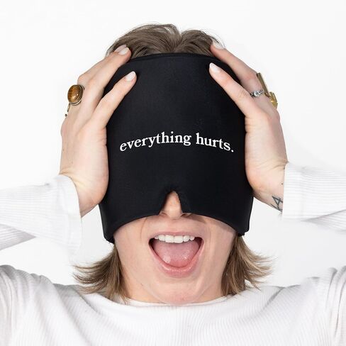 Huggs Migraine Relief Cap - I Am Unwell - Cooling Gel Head Wrap, Cold Compress Cap for Headache, Stress, & Tension in Saudi Arabia