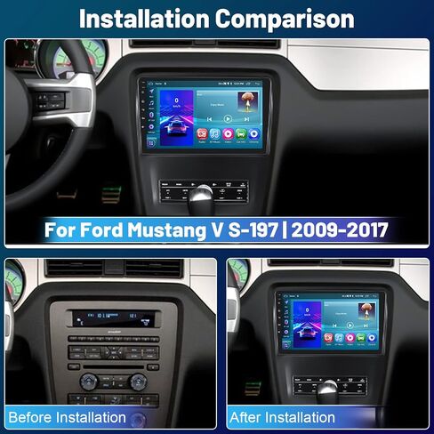 Roinvou 8 Cores 4+64G Android Car Radio for Ford Mustang 2010-2014, 10.1" Touch Screen Carplay Android Auto with 32EQ Bluetooth WiFi GPS Navigation Mirror Link Backup Camera in Saudi Arabia