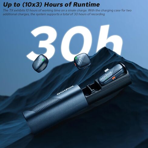 GODOX Cube-SL Kit2 Wireless Lavalier Microphone for iPhone/Lightning Device, 8H Battery Life, 2.4G Wireless Mic, 300m(1000ft.) Range, Noise Cancelling with Charging Case for Vlogging, TikTok in Saudi Arabia