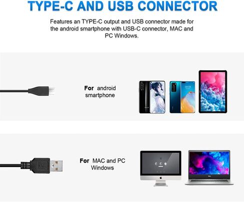 ميكروفون BOYA BY-DM10UC، ميكروفون رقمي متعدد الاتجاهات مزود بكابلات إخراج USB-C للهواتف الذكية التي تعمل بنظام Android والأجهزة اللوحية وأجهزة كمبيوتر MAC/PC in Kuwait