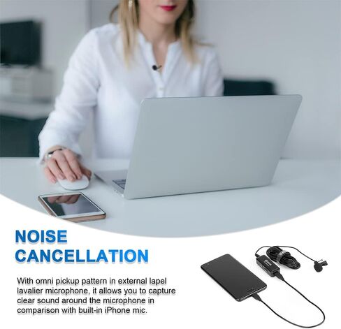 ميكروفون BOYA BY-DM10UC، ميكروفون رقمي متعدد الاتجاهات مزود بكابلات إخراج USB-C للهواتف الذكية التي تعمل بنظام Android والأجهزة اللوحية وأجهزة كمبيوتر MAC/PC in Kuwait