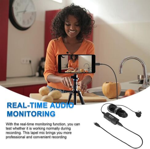ميكروفون BOYA BY-DM10UC، ميكروفون رقمي متعدد الاتجاهات مزود بكابلات إخراج USB-C للهواتف الذكية التي تعمل بنظام Android والأجهزة اللوحية وأجهزة كمبيوتر MAC/PC in Kuwait