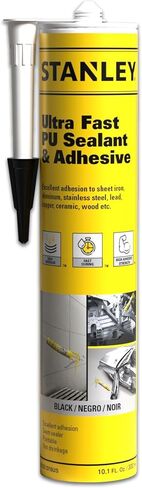 STANLEY Ultra Fast Curing Polyurethane Sealant - 1X10.1 oz., Black, Automotive Seam Sealer, Construction and Automotive Sealant for Metal, Aluminum and Plastic, Paintable Seam Sealer | 1 Pack in Saudi Arabia