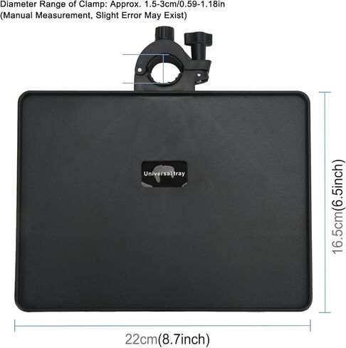 Microphone Stand Tray, Adjustable Mic Stand Tray Clamp On Rack Tray Holder, Microphone Stand Accessory Tray for Stage Live Streaming Recording in Kuwait