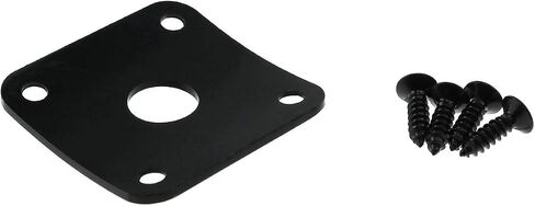 E-outstanding Jackplate Black Square Metal Curved Base Bottom Jack Plate with Screws for Electric Guitar Electric Bass in Saudi Arabia