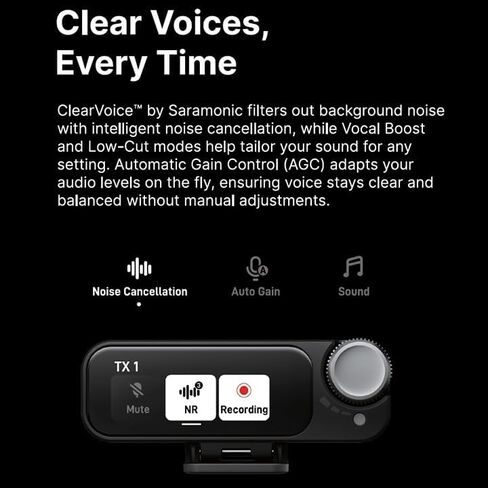 Saramonic Ultra 2-Person Universal Wireless Mic with 32-Bit Float Recording, Time Code, Lavaliers, 3.5mm, USB-C & Lightning Outs, Charging Case, Noise Cancelling in Saudi Arabia