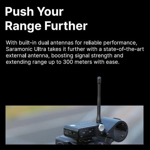 Saramonic Ultra 2-Person Universal Wireless Mic with 32-Bit Float Recording, Time Code, Lavaliers, 3.5mm, USB-C & Lightning Outs, Charging Case, Noise Cancelling in Saudi Arabia