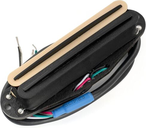 Musiclily Pro ST-DPMA Alnico 5 Dual Hot Rail Single Coil Sized Humbucker Pickup 9.2K for Strat Style Electric Guitar, Black Body Chrome Rail in Saudi Arabia
