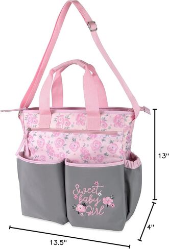 Crossbody Dinosaur Diaper Bag Tote with Changing Station for Baby Boy, 3 Piece Diaper Bag Set in Kuwait