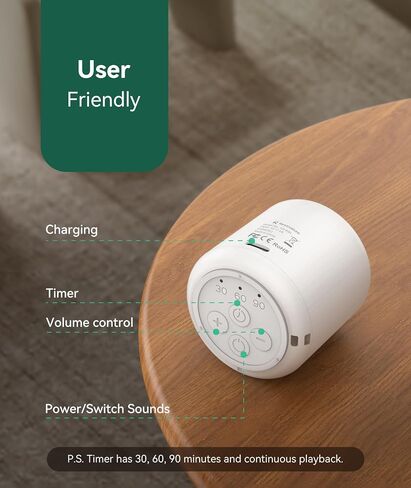 Portable Sound Machine - Travel White Noise Machine for Adults Baby, Sound Machine for Sleeping, 16 Relaxing Sounds, Timer & Rechargeable, Mini White Noise Sound Machine for Office, Hotel, Home, Gifts in Saudi Arabia