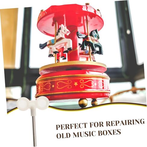 Totority 2pcs Winding clockwork supplies music Box hair scrunchies Winder winding keys winding keys replacement movement handle Metal self made Component Winding Keys For Windup Jewelry in Kuwait