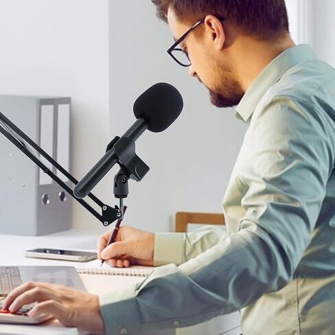 EMVANV لحامل ميكروفون DJ-I، حامل ميكروفون لاسلكي محمول للميكروفون اللاسلكي، حامل لـ DJ-I Mic 1/2، حامل ميكروفون لاسلكي للمقابلة مناسب لميكروفون M28 Lavalier (أسود) in Kuwait