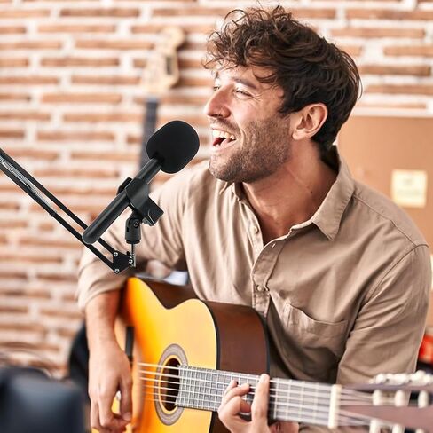 EMVANV لحامل ميكروفون DJ-I، حامل ميكروفون لاسلكي محمول للميكروفون اللاسلكي، حامل لـ DJ-I Mic 1/2، حامل ميكروفون لاسلكي للمقابلة مناسب لميكروفون M28 Lavalier (أسود) in Kuwait