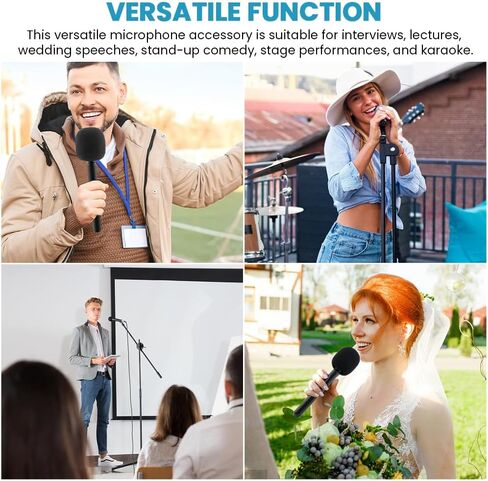 EMVANV لحامل ميكروفون DJ-I، حامل ميكروفون لاسلكي محمول للميكروفون اللاسلكي، حامل لـ DJ-I Mic 1/2، حامل ميكروفون لاسلكي للمقابلة مناسب لميكروفون M28 Lavalier (أسود) in Kuwait