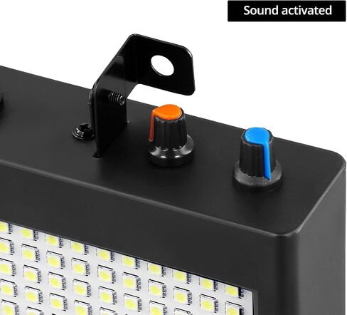 مصباح QWORK فائق السطوع بالنبض مع 108 مصابيح LED، وتنشيط الصوت، ومعدل فلاش قابل للتعديل، ودعامة تثبيت، مثالي للهالوين، والعطلات، والحفلات in Saudi Arabia