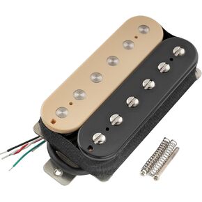 Artec HBA115 Alnico 5 Uncovered Standard Humbucker Electric Guitar Neck Bridge Pickup Set, Zebra
